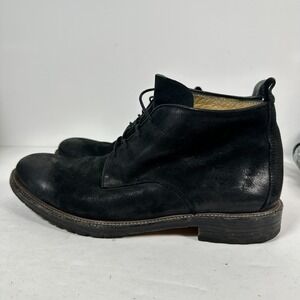 Billy Reid Boots Men's 8.5 Black Short Anderson Leather Made In Italy Fast Ship